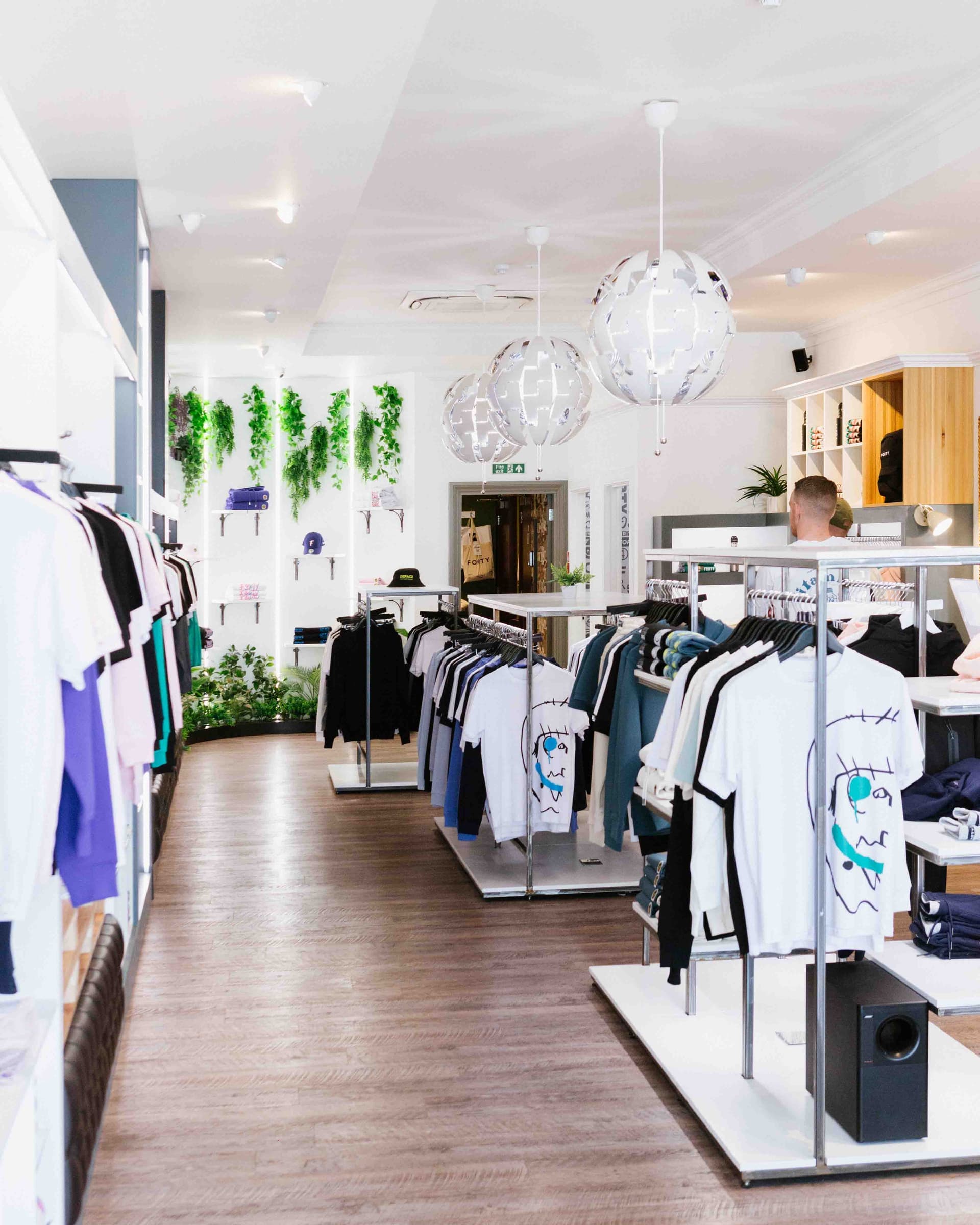 Forty Clothing retail store interior.